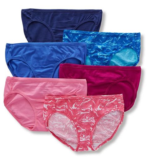 Soft, nylon construction means clothing slides over panties with ease. . Hanes bikini underwear womens